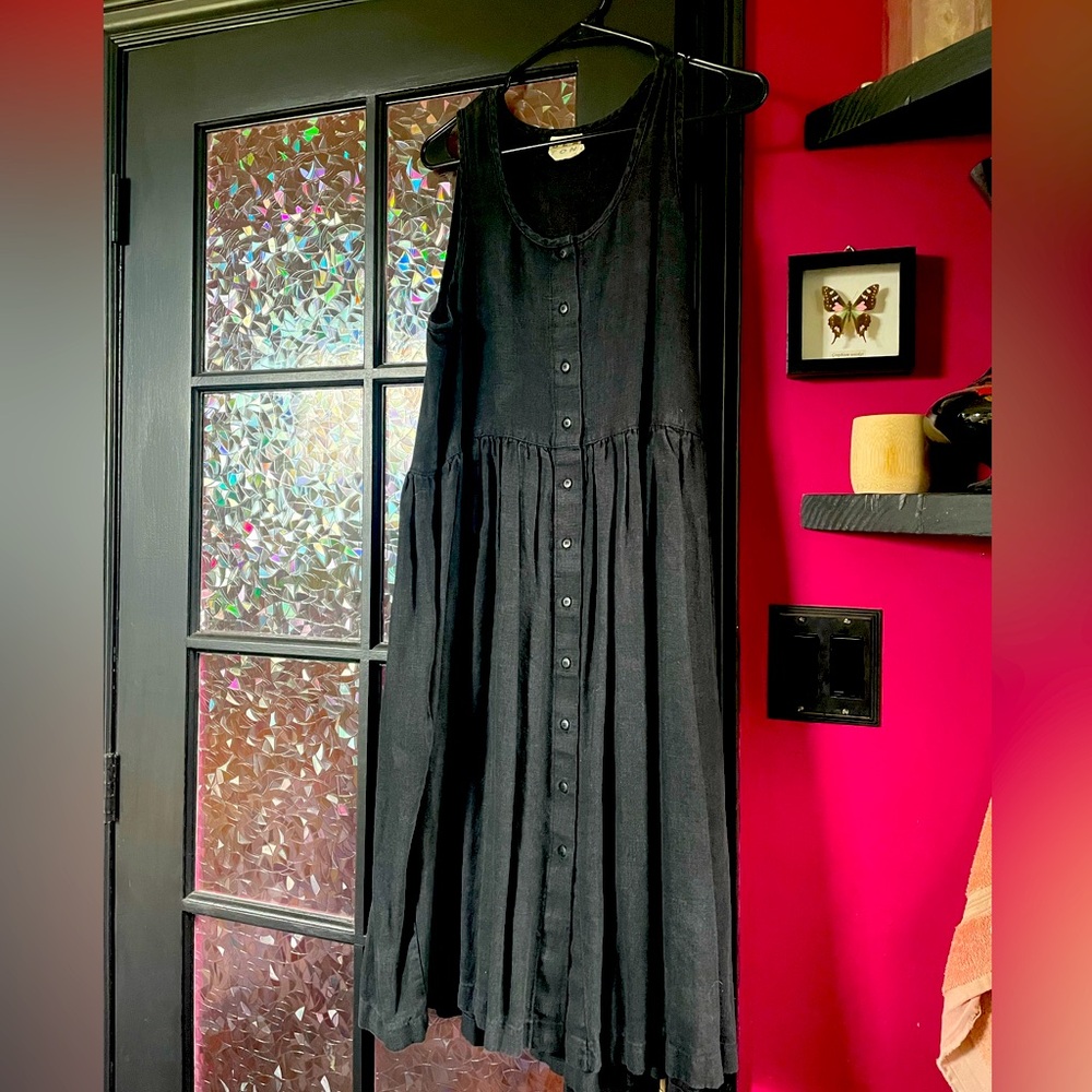 Beaton Linen Gathered Dress M